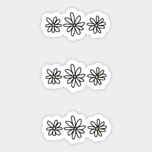 flower daisy mini stickers set Sticker